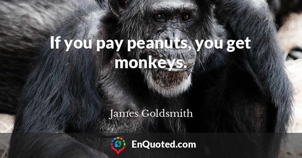 If you pay peanuts, you get monkeys.