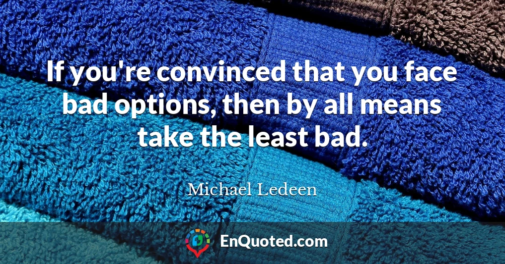 If you're convinced that you face bad options, then by all means take the least bad.