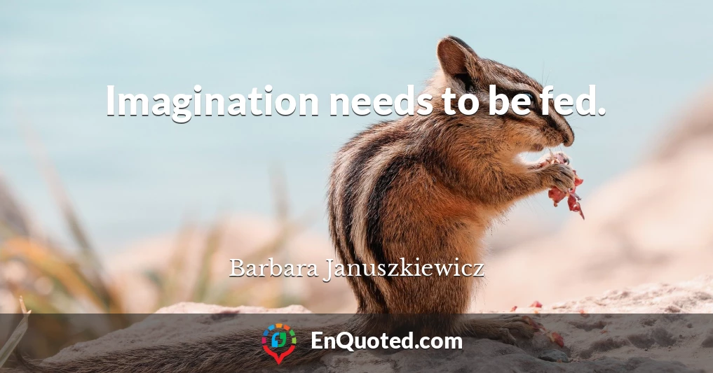 Imagination needs to be fed.