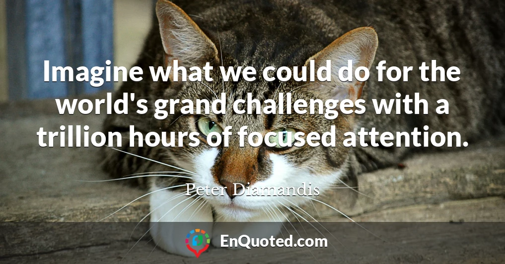 Imagine what we could do for the world's grand challenges with a trillion hours of focused attention.