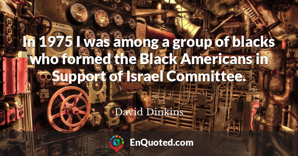In 1975 I was among a group of blacks who formed the Black Americans in Support of Israel Committee.