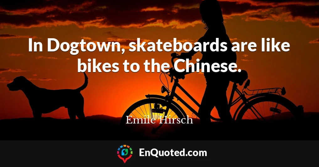 In Dogtown, skateboards are like bikes to the Chinese.