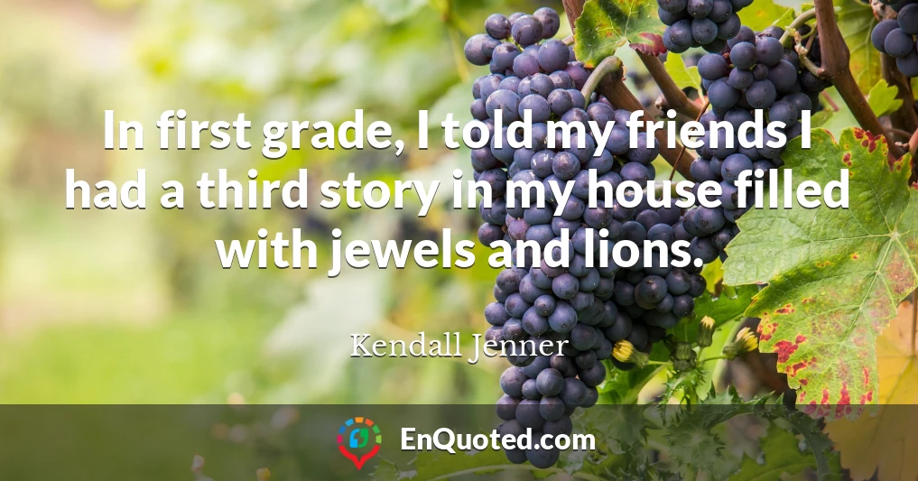 In first grade, I told my friends I had a third story in my house filled with jewels and lions.