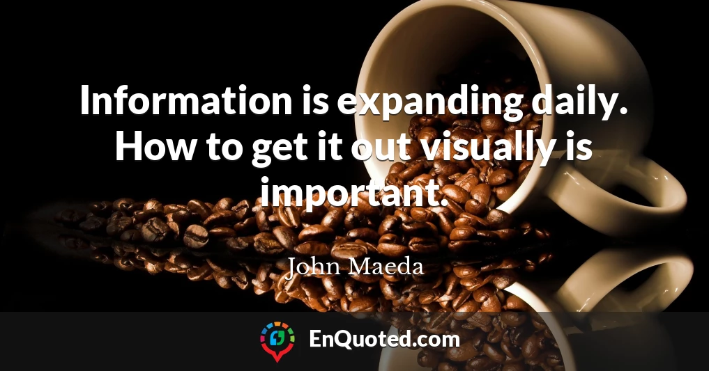 Information is expanding daily. How to get it out visually is important.