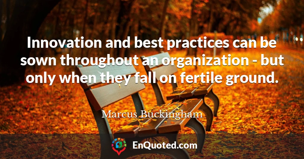 Innovation and best practices can be sown throughout an organization - but only when they fall on fertile ground.