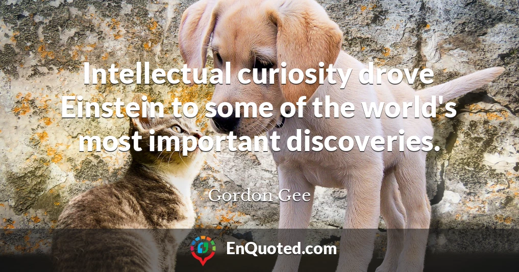 Intellectual curiosity drove Einstein to some of the world's most important discoveries.