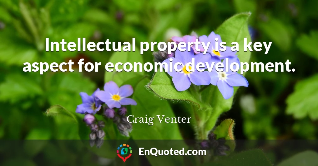Intellectual property is a key aspect for economic development.