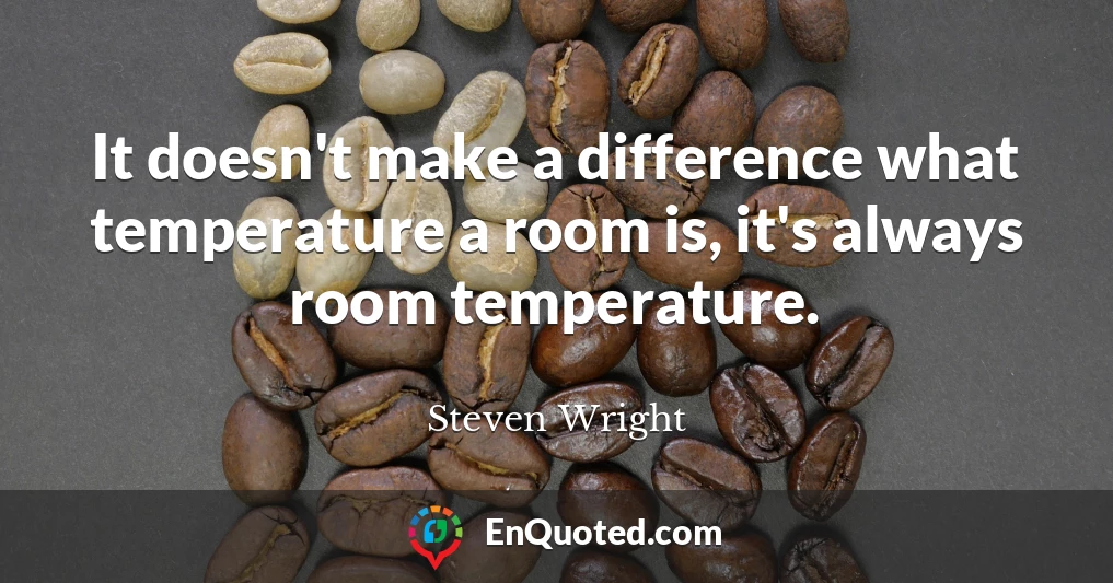 It doesn't make a difference what temperature a room is, it's always room temperature.