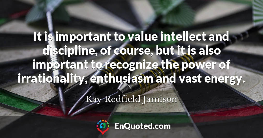 It is important to value intellect and discipline, of course, but it is also important to recognize the power of irrationality, enthusiasm and vast energy.