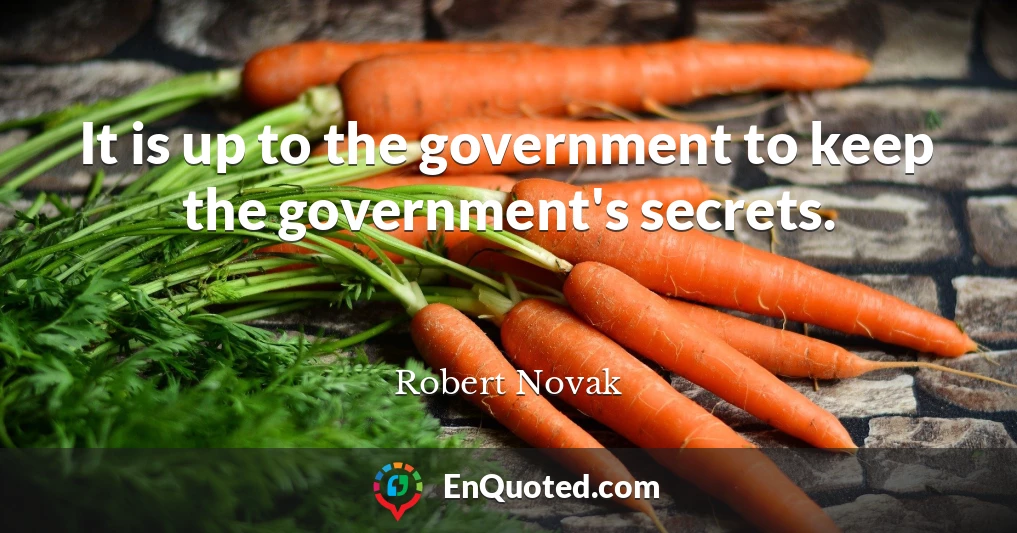 It is up to the government to keep the government's secrets.