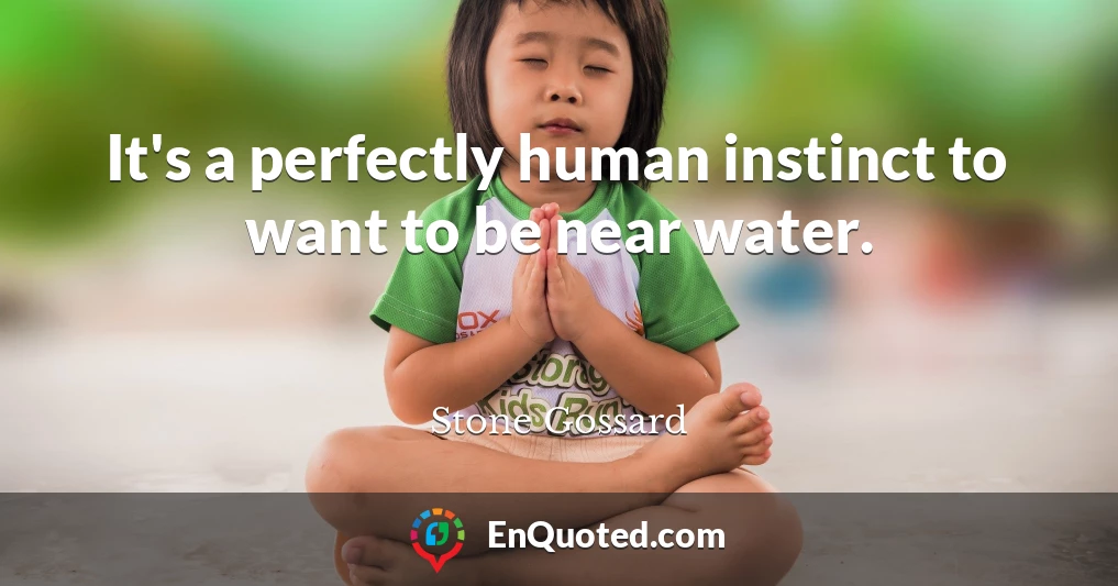 It's a perfectly human instinct to want to be near water.