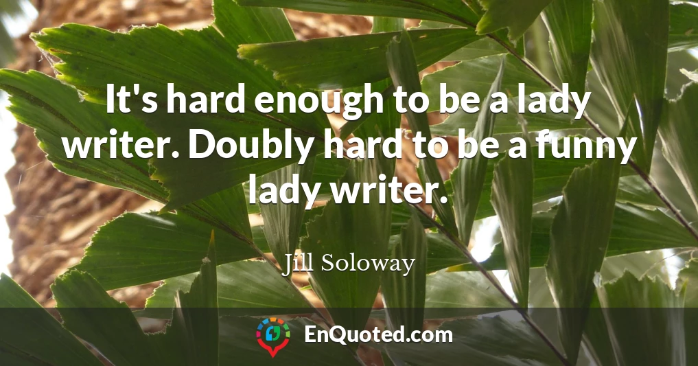 It's hard enough to be a lady writer. Doubly hard to be a funny lady writer.