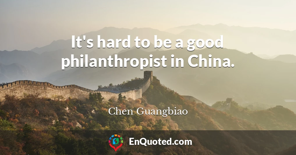 It's hard to be a good philanthropist in China.