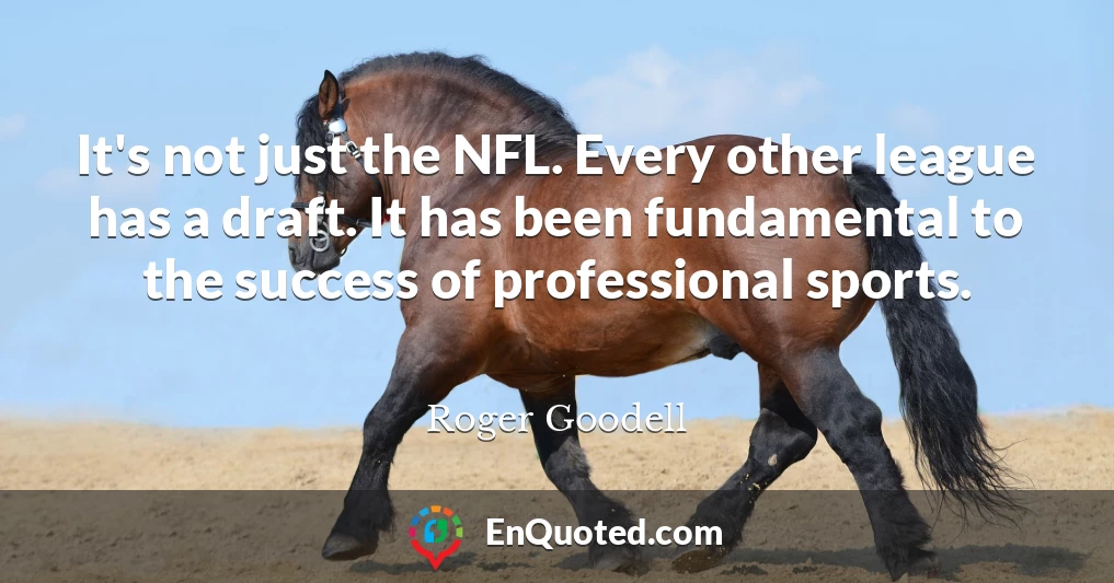 It's not just the NFL. Every other league has a draft. It has been fundamental to the success of professional sports.