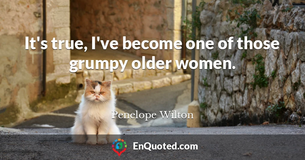 It's true, I've become one of those grumpy older women.