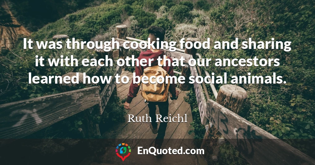 It was through cooking food and sharing it with each other that our ancestors learned how to become social animals.