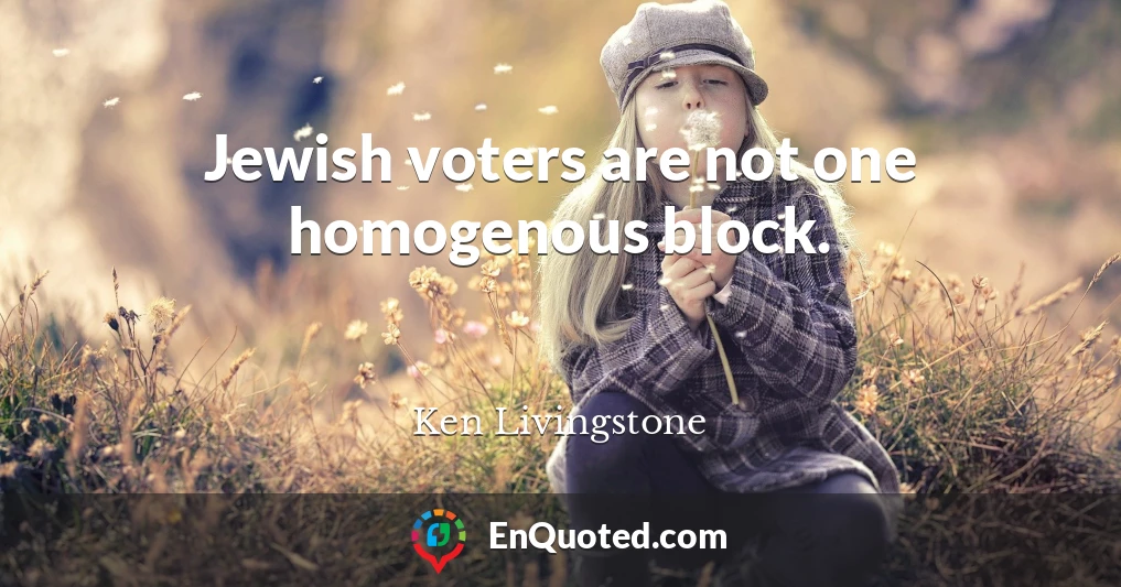 Jewish voters are not one homogenous block.