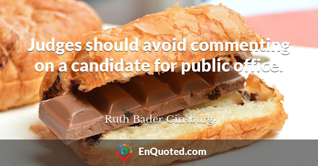 Judges should avoid commenting on a candidate for public office.