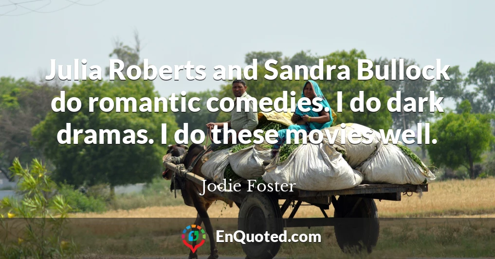 Julia Roberts and Sandra Bullock do romantic comedies. I do dark dramas. I do these movies well.
