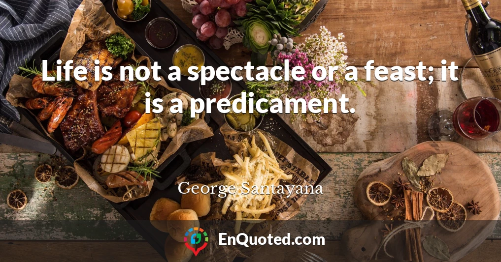 Life is not a spectacle or a feast; it is a predicament.