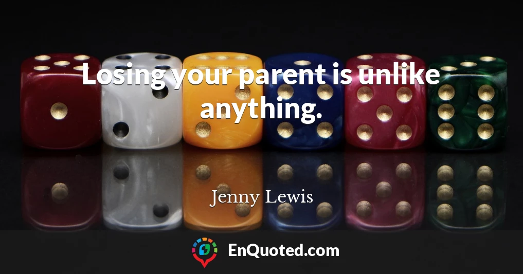 Losing your parent is unlike anything.