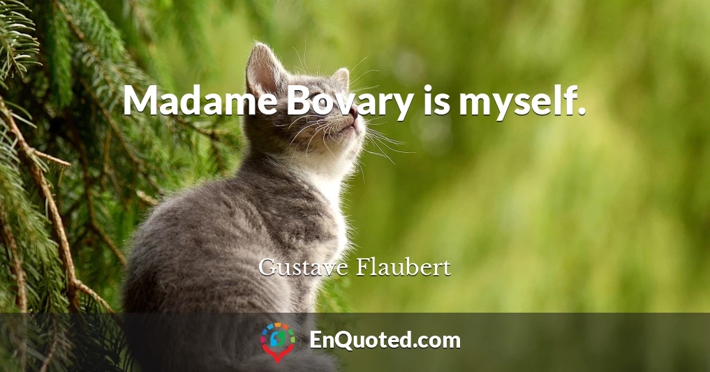 Madame Bovary is myself.