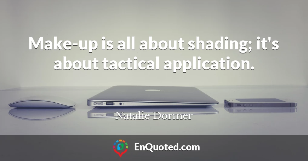 Make-up is all about shading; it's about tactical application.