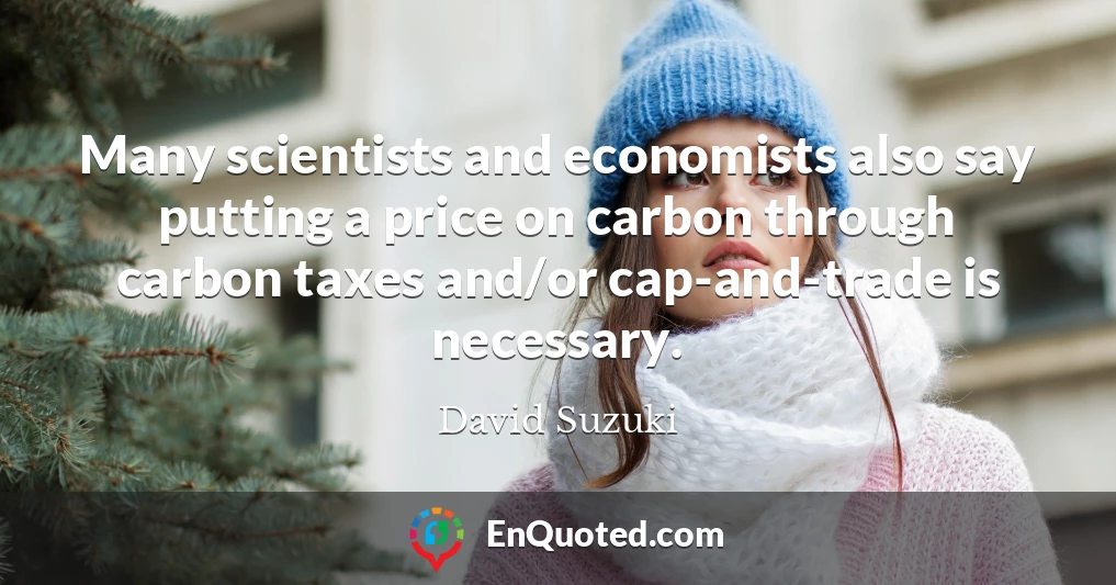 Many scientists and economists also say putting a price on carbon through carbon taxes and/or cap-and-trade is necessary.