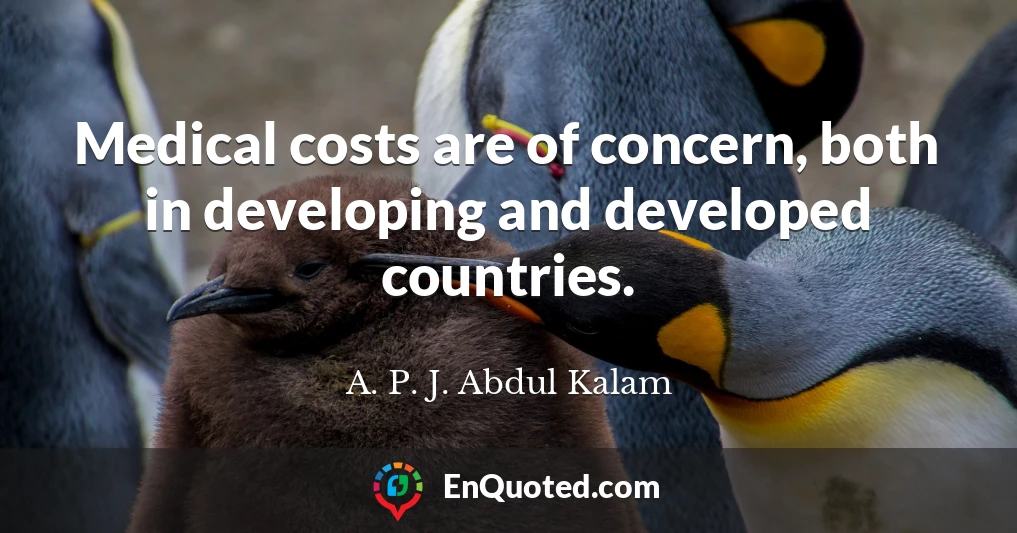 Medical costs are of concern, both in developing and developed countries.
