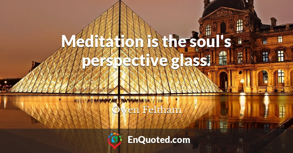 Meditation is the soul's perspective glass.