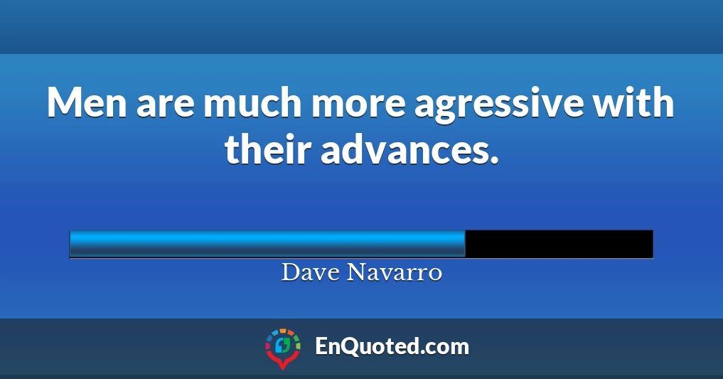 Men are much more agressive with their advances.