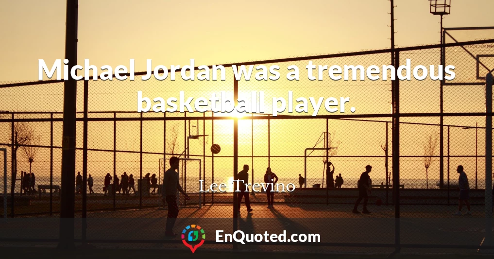 Michael Jordan was a tremendous basketball player.