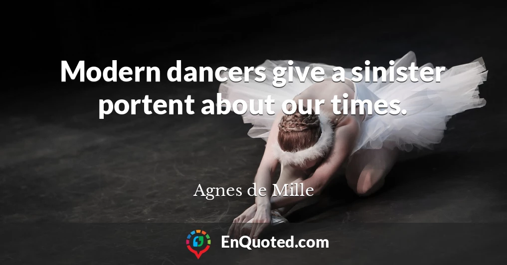 Modern dancers give a sinister portent about our times.