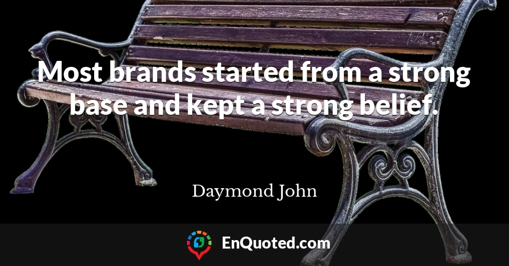 Most brands started from a strong base and kept a strong belief.