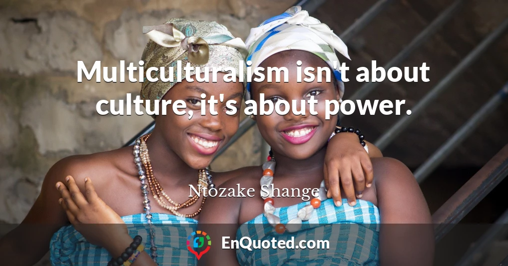 Multiculturalism isn't about culture, it's about power.