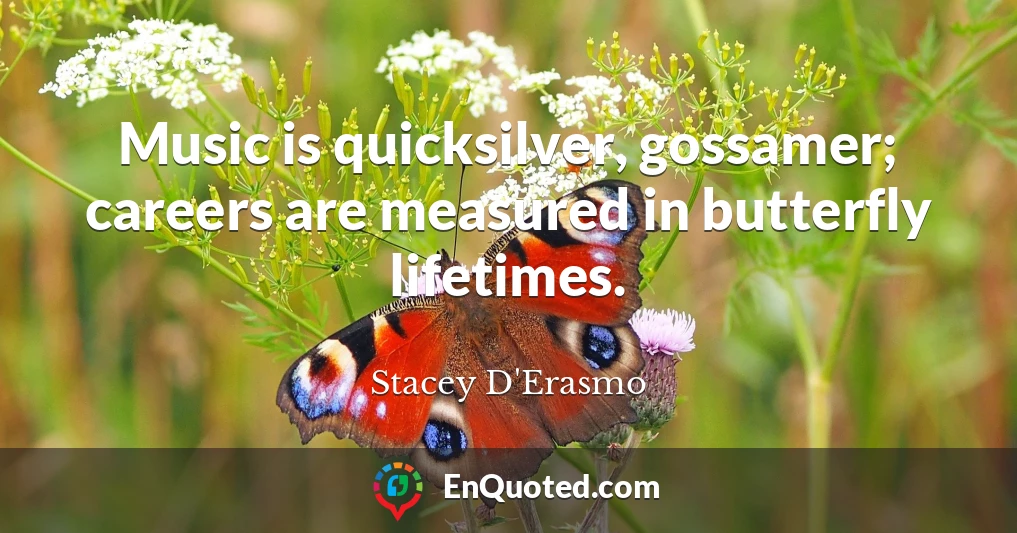 Music is quicksilver, gossamer; careers are measured in butterfly lifetimes.