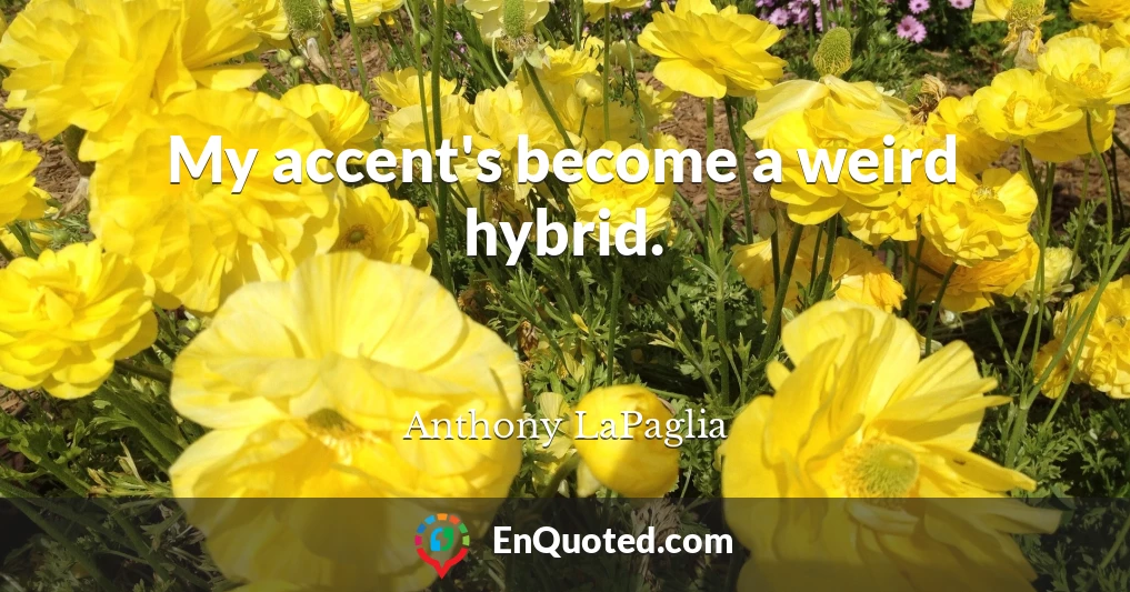 My accent's become a weird hybrid.