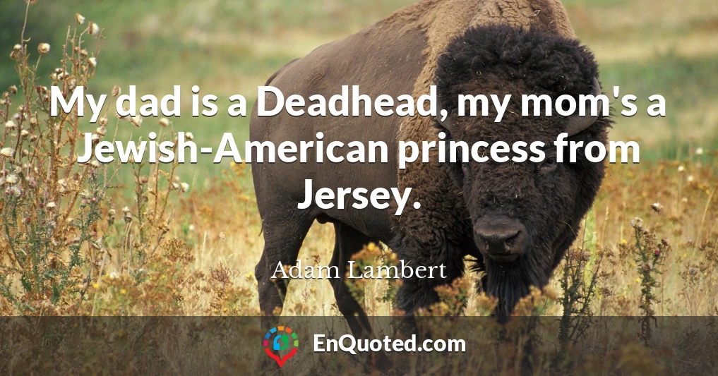 My dad is a Deadhead, my mom's a Jewish-American princess from Jersey.