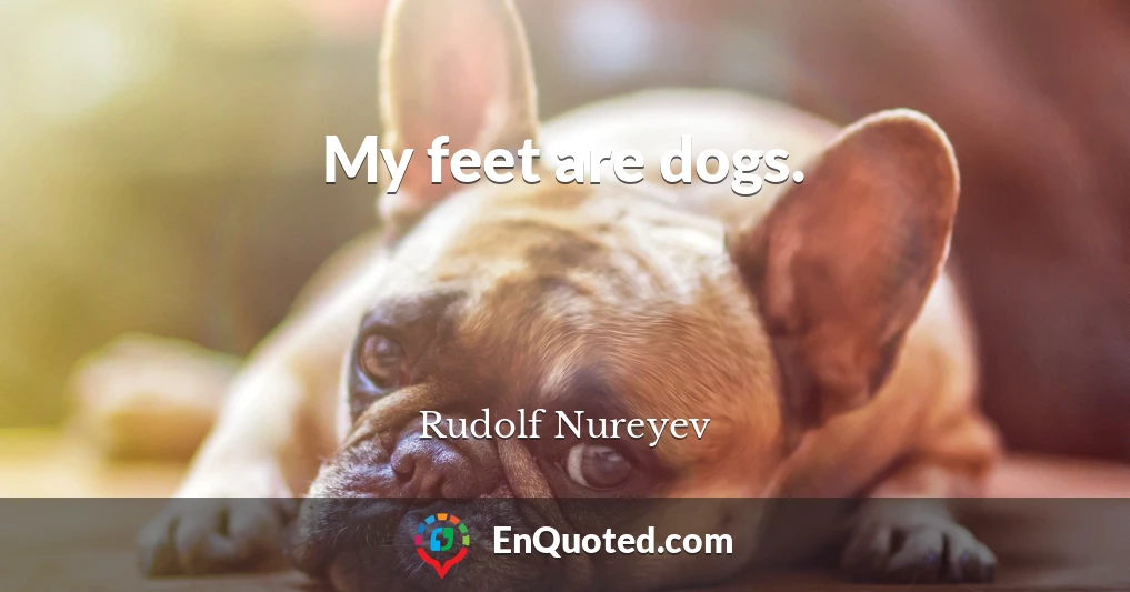 My feet are dogs.