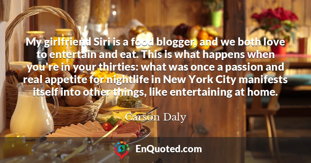 My girlfriend Siri is a food blogger, and we both love to entertain and eat. This is what happens when you're in your thirties: what was once a passion and real appetite for nightlife in New York City manifests itself into other things, like entertaining at home.