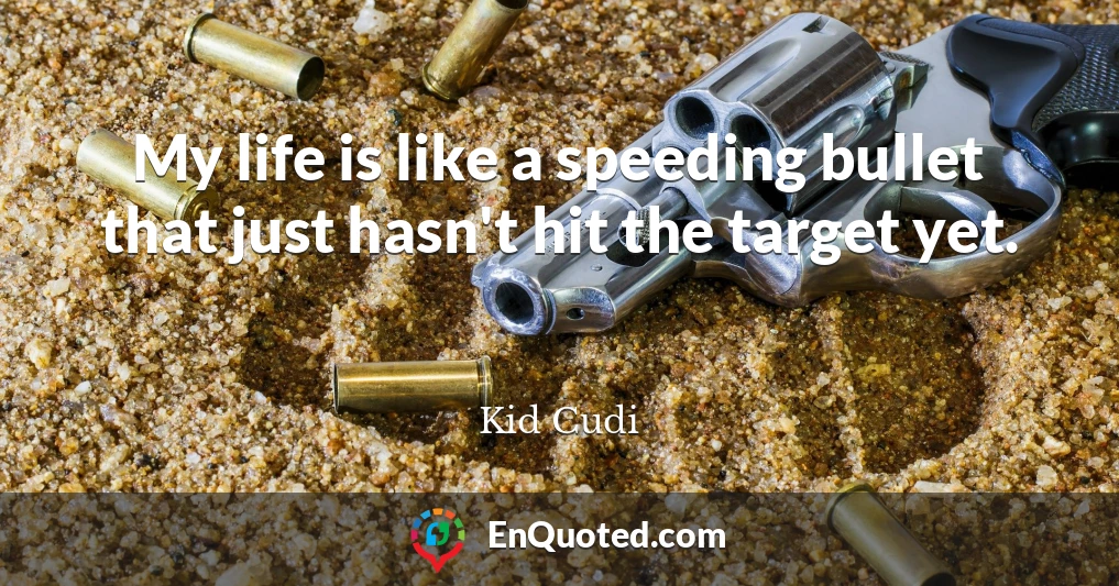 My life is like a speeding bullet that just hasn't hit the target yet.