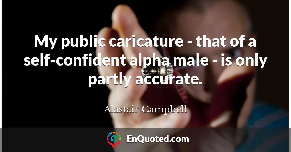 My public caricature - that of a self-confident alpha male - is only partly accurate.