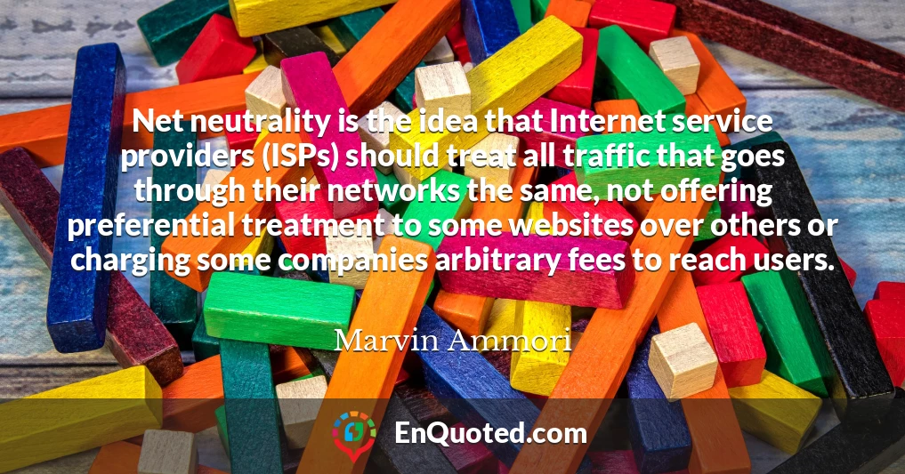Net neutrality is the idea that Internet service providers (ISPs) should treat all traffic that goes through their networks the same, not offering preferential treatment to some websites over others or charging some companies arbitrary fees to reach users.