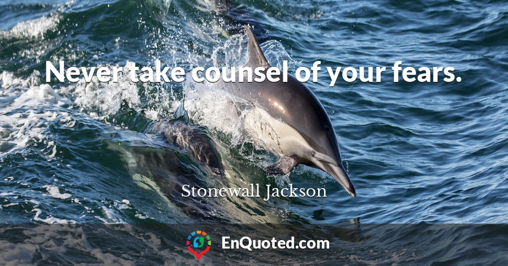 Never take counsel of your fears.