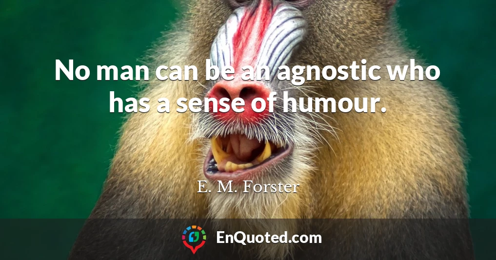 No man can be an agnostic who has a sense of humour.