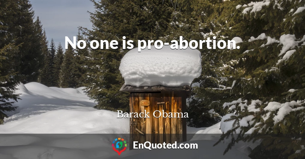 No one is pro-abortion.