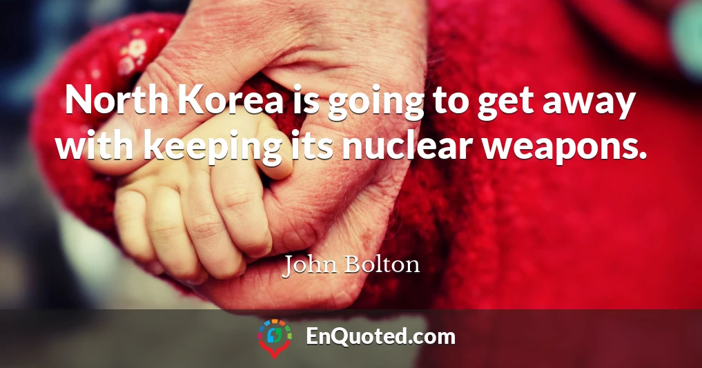 North Korea is going to get away with keeping its nuclear weapons.