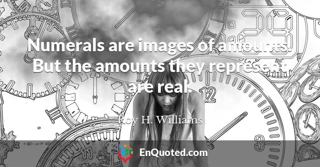 Numerals are images of amounts. But the amounts they represent are real.