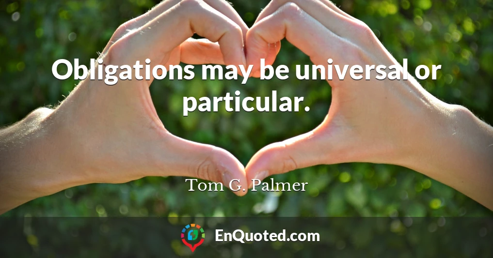 Obligations may be universal or particular.