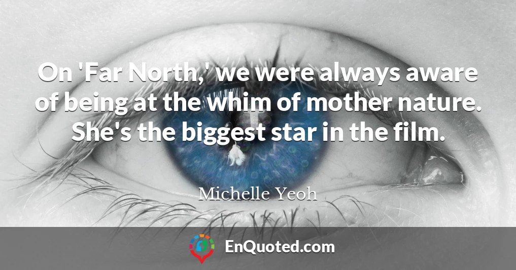 On 'Far North,' we were always aware of being at the whim of mother nature. She's the biggest star in the film.